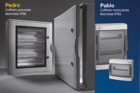 Coffrets polyester étanches Intérieur Extérieur IP66