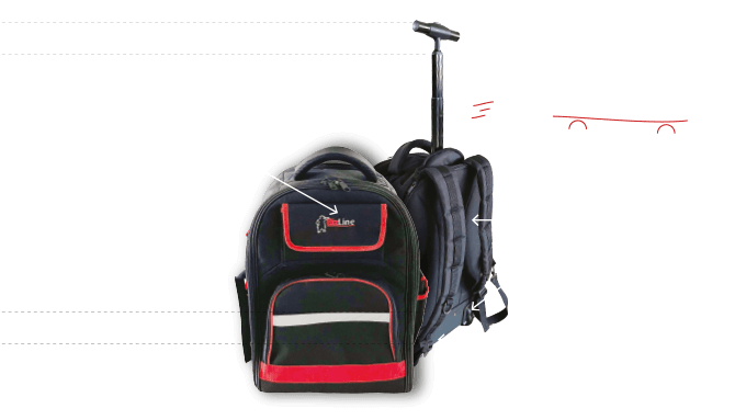 Sac à dos outils à roulettes