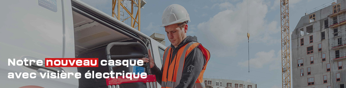 notre nouveau casque avec visiere electrique