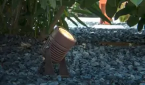 Photo LED Spike dans un jardin